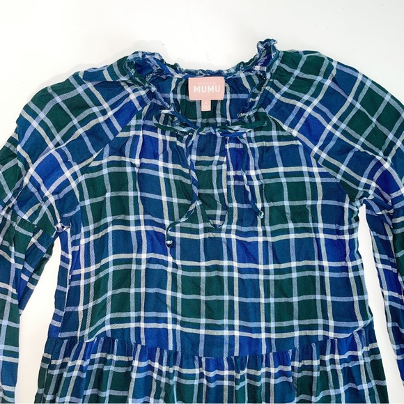 Show Me Your MuMu | Ainsley Plaid Long Sleeve Mini Dress Size Small - Picture 4 of 8